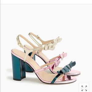 J Crew Stella heels with bows